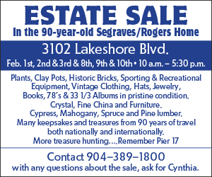 ESTATE SALE In the 90-year-old Segraves/Rogers Home
