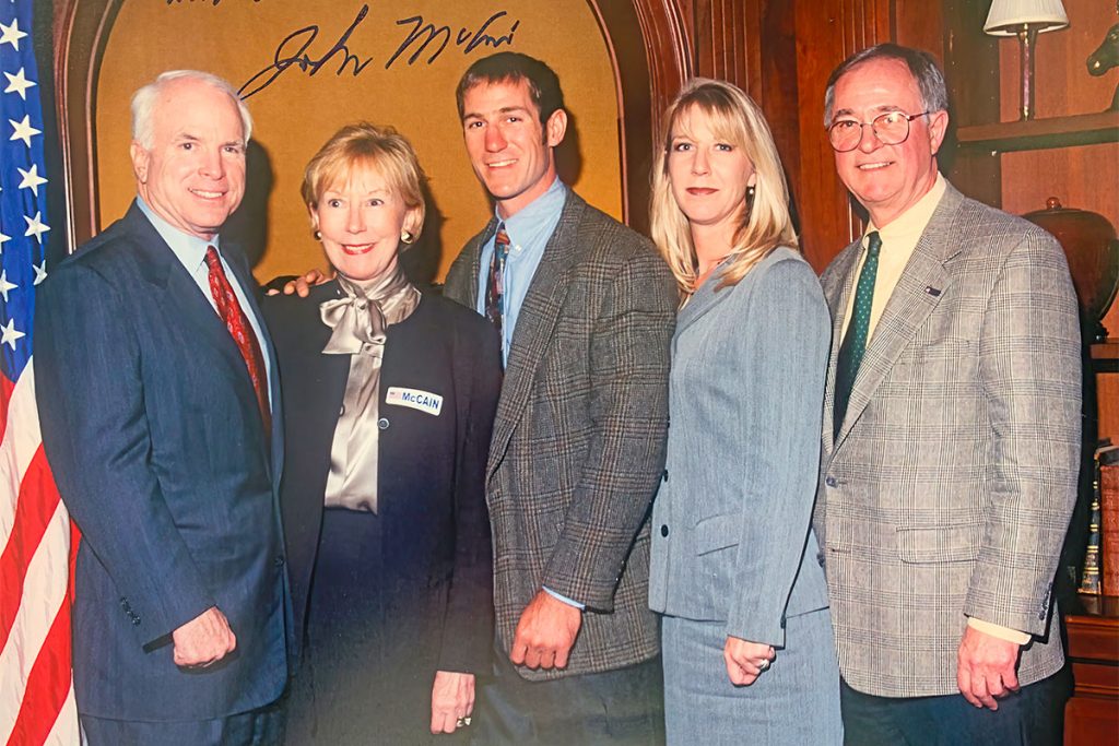 The Pirrung family with longtime friend John McCain