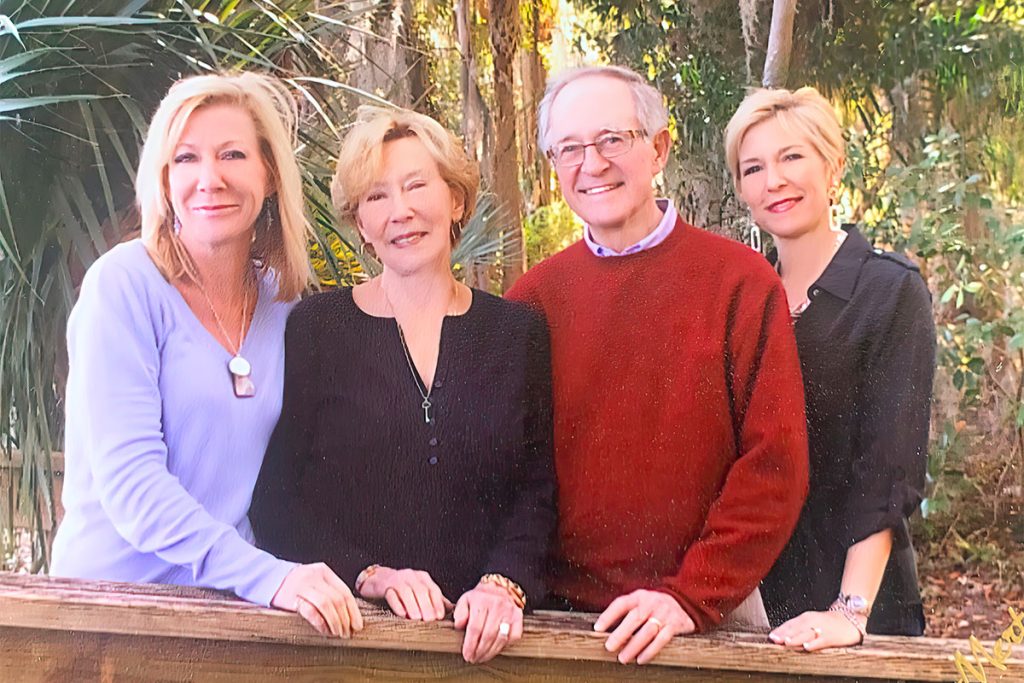 David and Margaret Pirrung with their daughters, Tyler and Jennifer