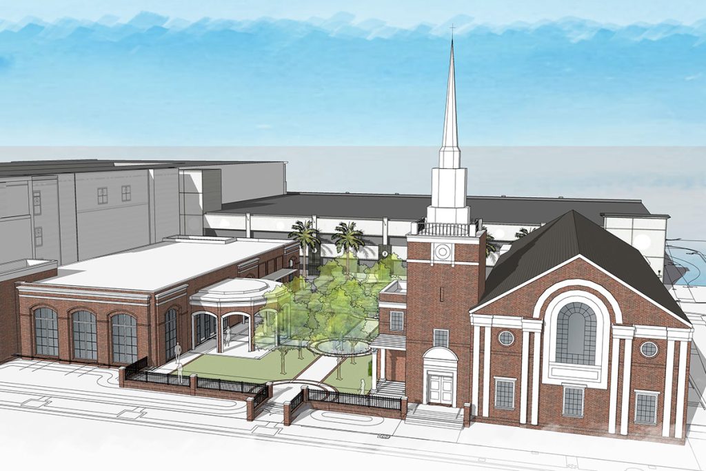 A rendering of the new building at South Jacksonville Presbyterian Church.