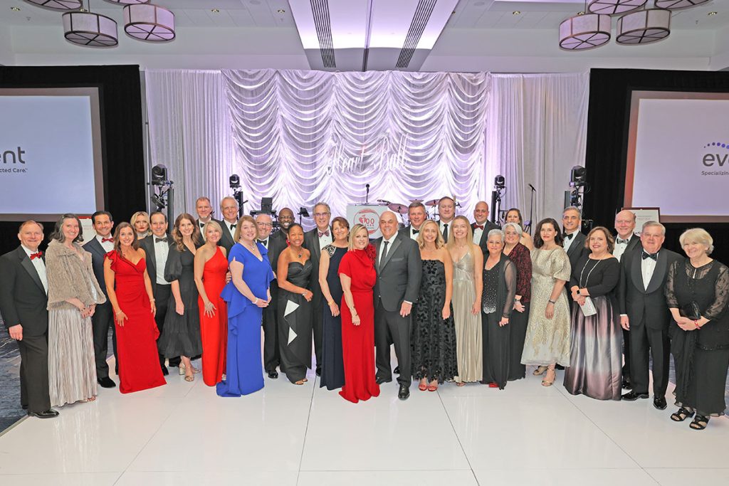 The 2024 Executive Leadership Team included Tim and Stephanie Cost, Fredrik and Danielle Eliasson, Mike and Tracy Grasher, Diane and Steve Halverson, Dr. Ricardo and Martina Hanel, Camille and Mark Harrison, Anthony and Frances Jabbour, Paul and Claire Joiner, Charlie and Anne Joseph, Chris and Rachel Lazzara, Bruce and Leslie Lowthers, Jonathan and Dawn Mason, Rick and Amy Morales, Natalie Beach and Kevin Moran, Evan and Juli Ritter, Amy Ruth and Michele Sahdala, Darnell and Celestine Smith, Donnie and Shelley Smith.