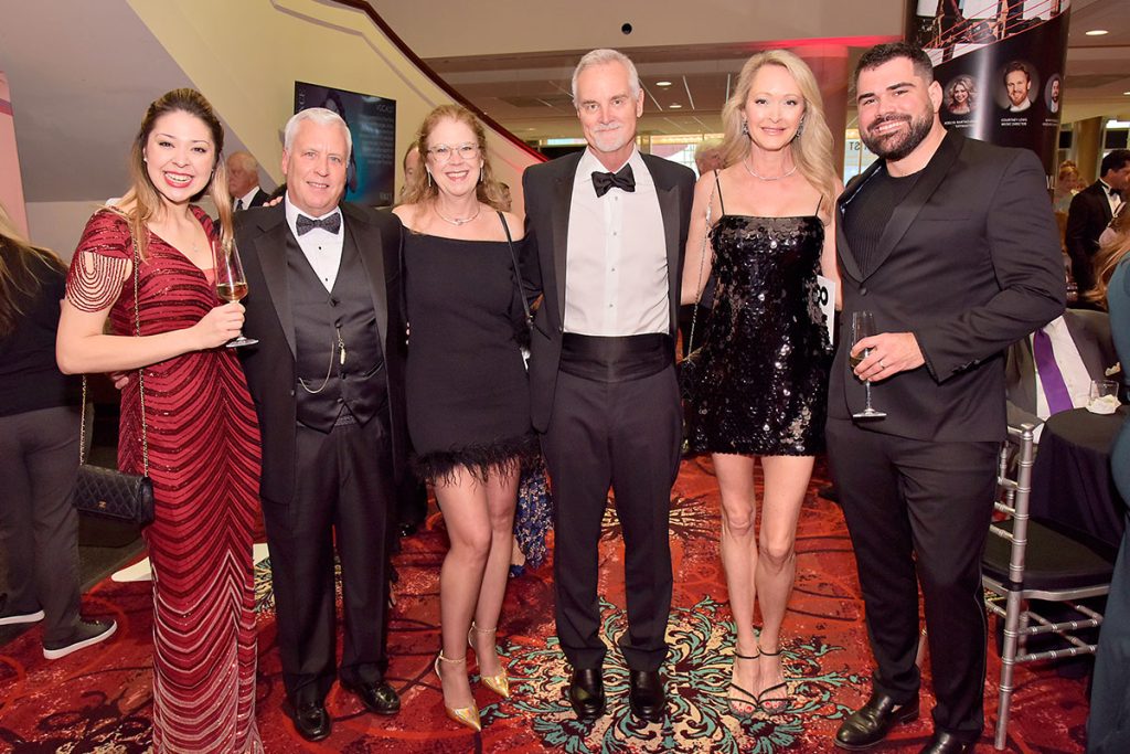 Adelya Nartadjieva, John Reed, Amy Reed, Chris and Lauri McNevin, and Kevin Fitzgerald toasted the Jacksonville Symphony’s ode to VOGUE during its 2024 gala, Music in VOGUE, on March 2 at the Jacksonville Center for the Performing Arts.