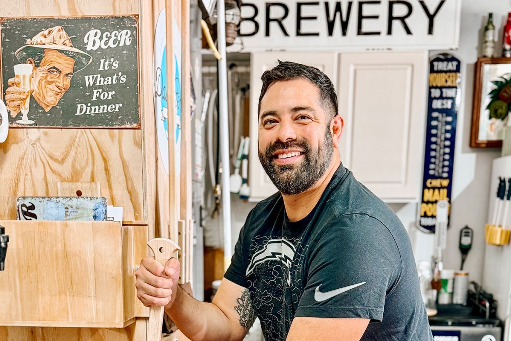 Marroquin, in his home brewery, brewed beer as a hobby for 18 years before becoming head brewer at Tepeyolot Cerveceria.