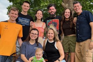 Sheri Webber, center right, bottom row, surrounded by family.