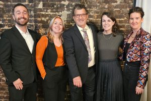 Casey Roth, Marisa Whittemore and John Silveira with Chloe Kuhn and SJ Osborne