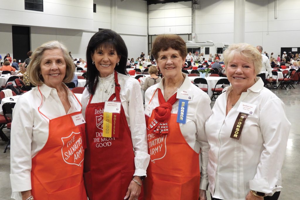 Celebrity Chefs Co-Chair Debbie Veale (second from left) with Co-Chairs Rita Cannon, Susie O’Quinn and Women’s Auxiliary President NeeCee Lee.