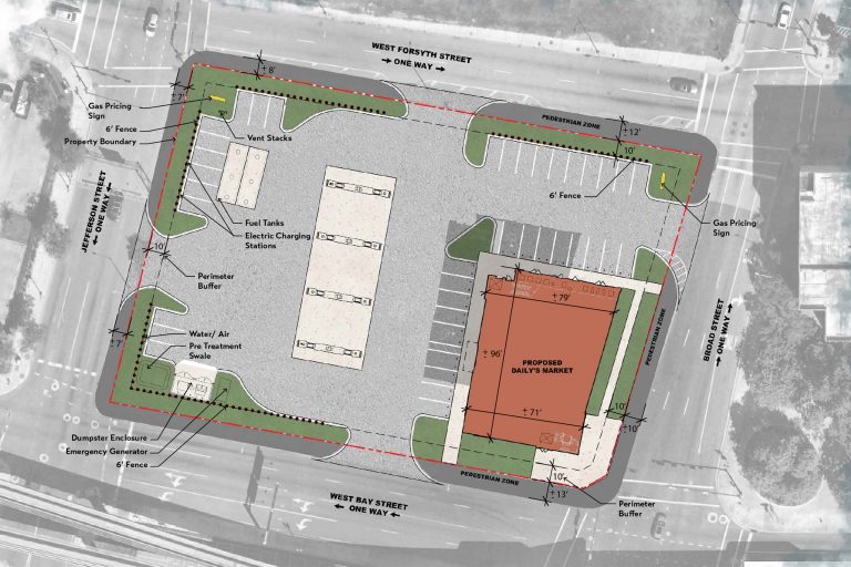 A site plan from the August 2023 DDRB final approval package