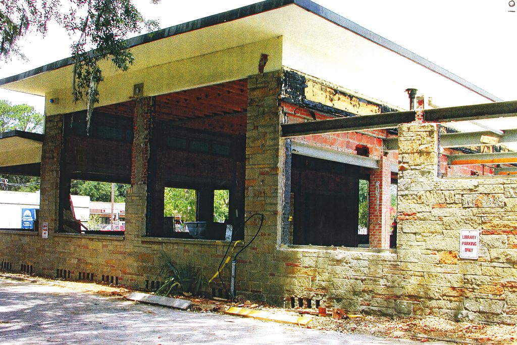 Renovations begin on the San Marco Branch Library in summer 2002.