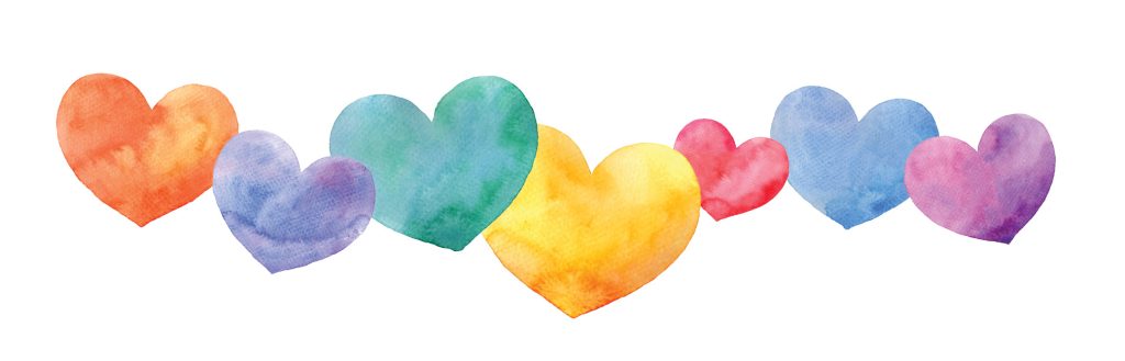 colorful hearts