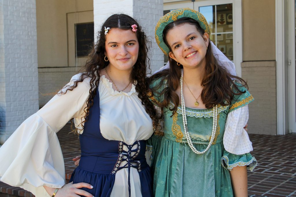 Period costumes add authenticity to the day’s events for Shakespeare Day.