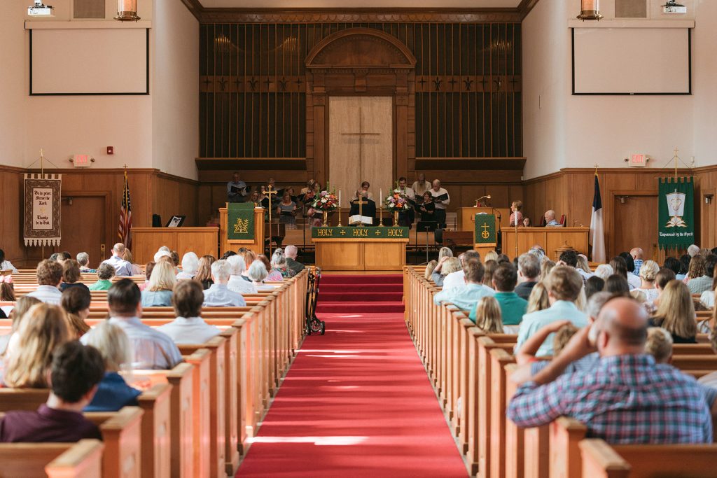 interior view during service