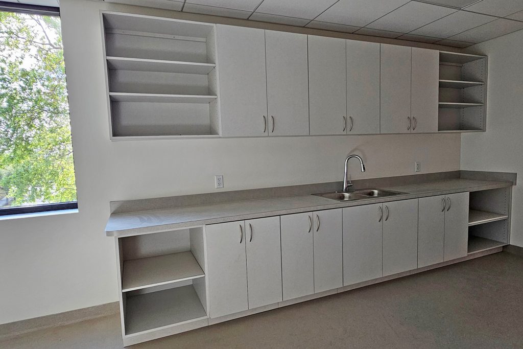 In preparation for one of its uses as an event venue, the Jacksonville History Center now features a new catering kitchen.