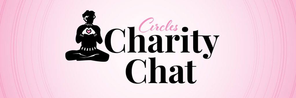 Circles Charity Chat logo on pink background