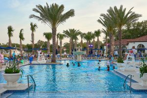 Club members are already enjoying the new pool.