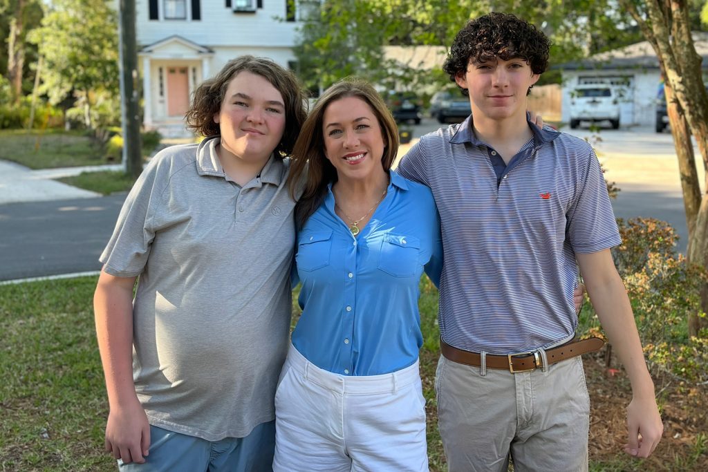 Heather Tritt and sons