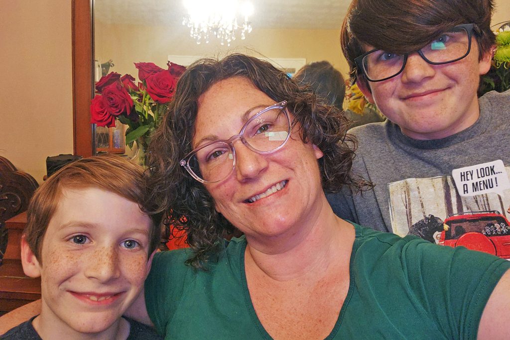 Melanie Dobbins and sons