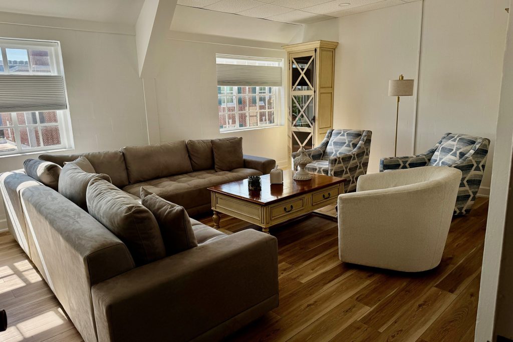 The Center for Wellbeing is located on the third floor St. John’s Cathedral House.