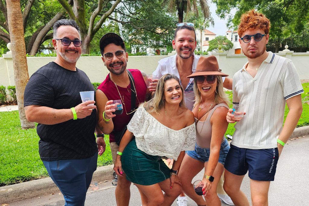 Miguel Hernandez, Jeff Goncalves and Daniela Caravelli with David Coutinho, Sueli Jardim and Leonard Santucci