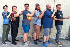 Cam Lopez, Dan Waily and Thony Aiuppy with Mark Montgomery, Andrew Kozolowksi and James Greene at Comix It Up