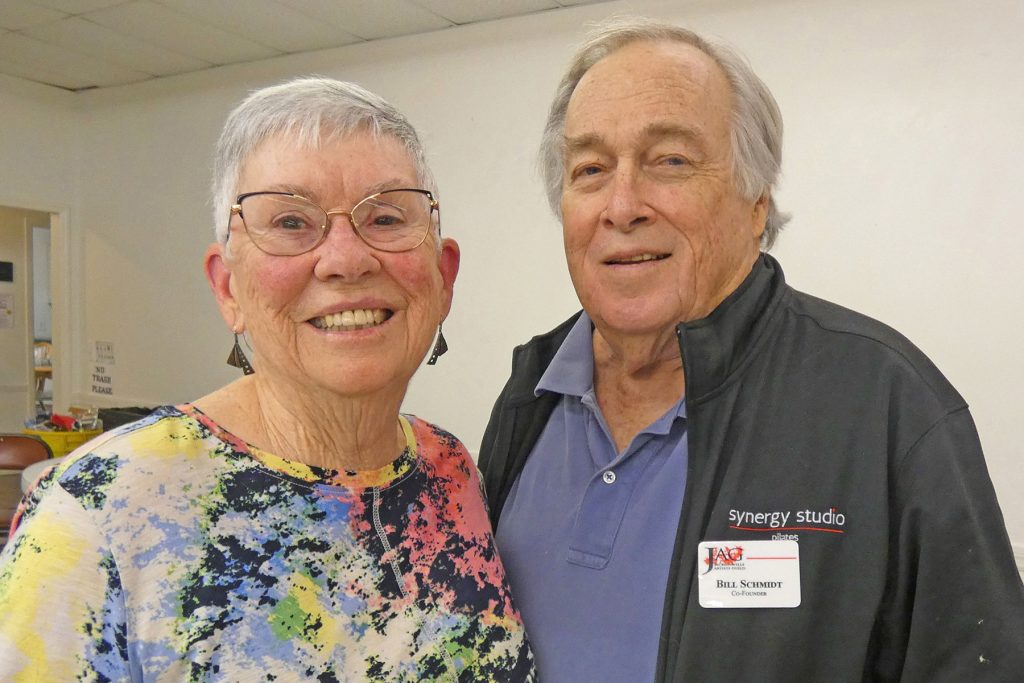 Cookie Davis and Jacksonville Artists Guild Founder Bill Schmidt