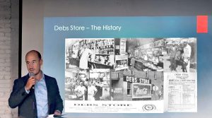 David Garfunkel, Jacksonville Civic Council chief of public affairs and founding president and CEO of Lift Jax tells the story of The Corner at Debs Store.