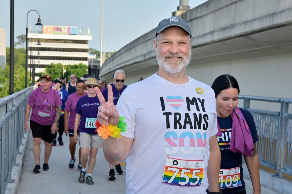 Parents joined Strides for Pride to support their families.