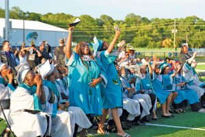 cheering at graduation