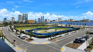 The Jacksonville riverfront is slowly taking shape as renderings transform into reality for several riverfront park projects – with others advancing through the design process – including the network of four public parks at RiversEdge: Life on the St. Johns. With construction underway, residents can begin to see what Jacksonville’s North- and Southbanks could look like as vibrant destinations with amenities the whole community can enjoy.