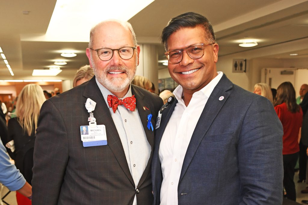 Michael A. Mayo, DHA, FACHE, president and CEO Baptist Health with Dr. Vikram Gopal, Gastroenterologist