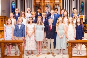 Fifth graders at Episcopal School of Jacksonville’s St. Mark’s Campus are recognized during a special May 22 ceremony and reception.
