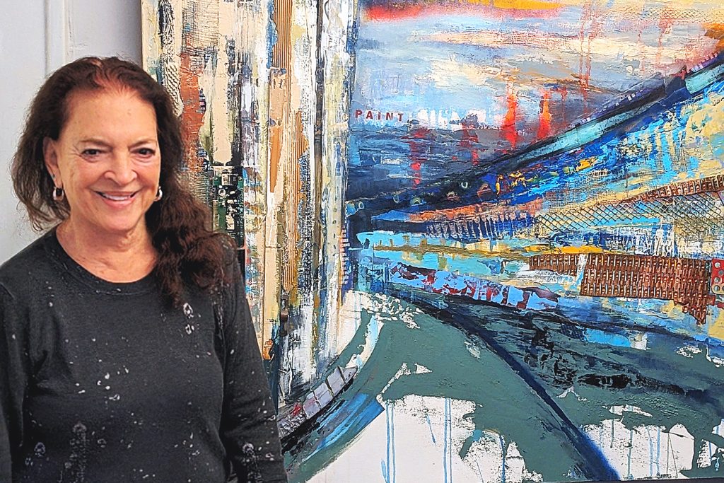 Marsha with a painting