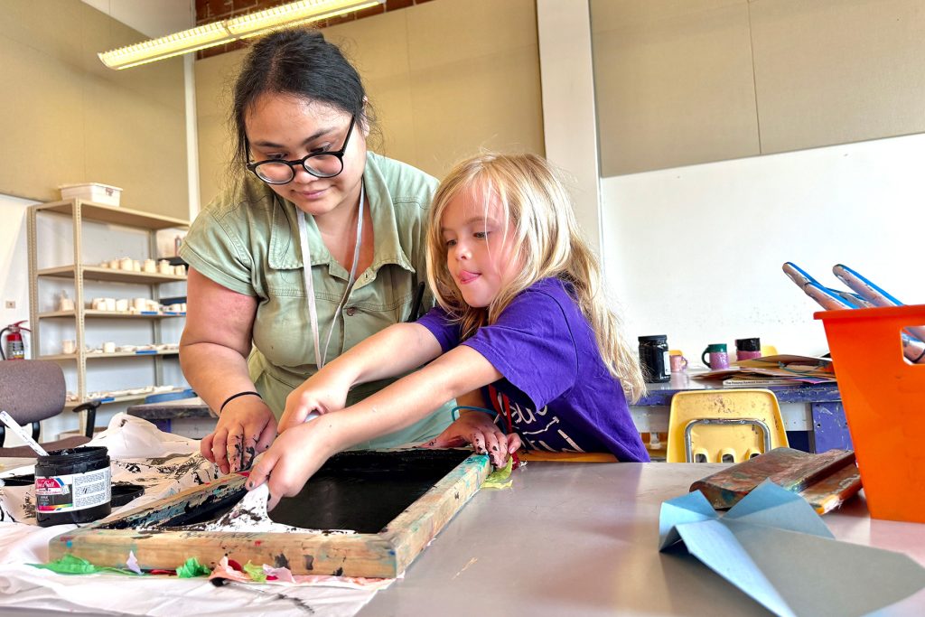 Nora S. explores her artistic creativity at MOCA.