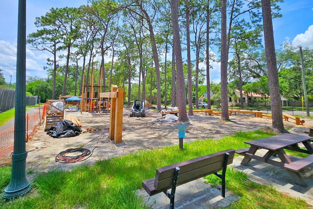 Southern Recreation, Inc. is already installing the new playground equipment at Boone Park North.