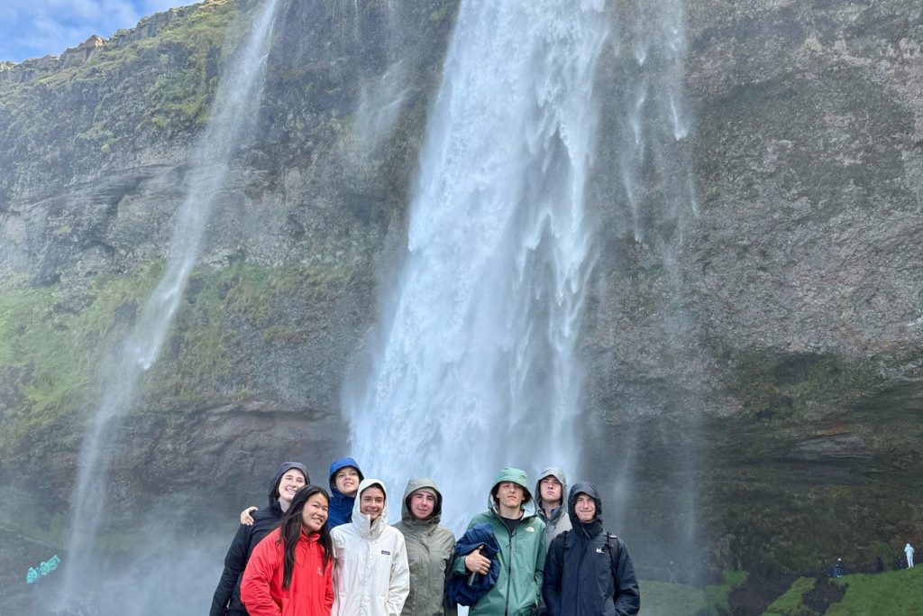 Bolles students explore the Icelandic outdoors during a one-week trip during their summer vacation.