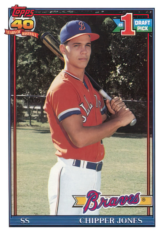 Chipper Jones Braves baseball card