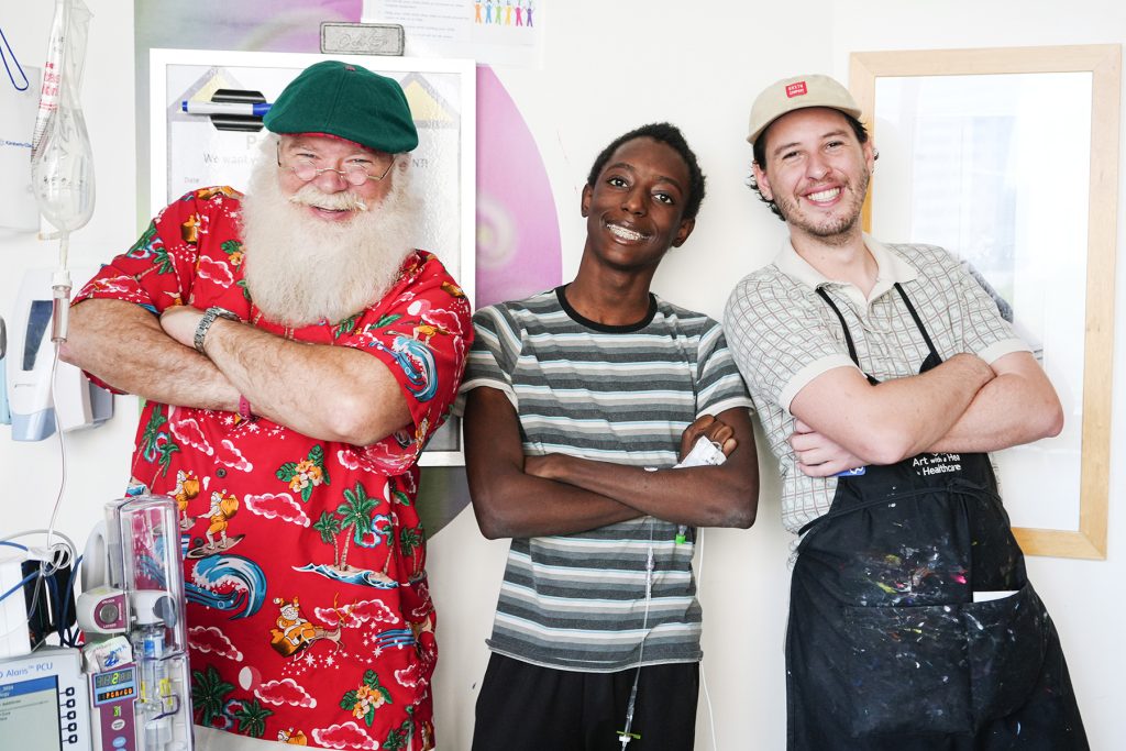 Santa with Darrious B. and Dylan Bauer