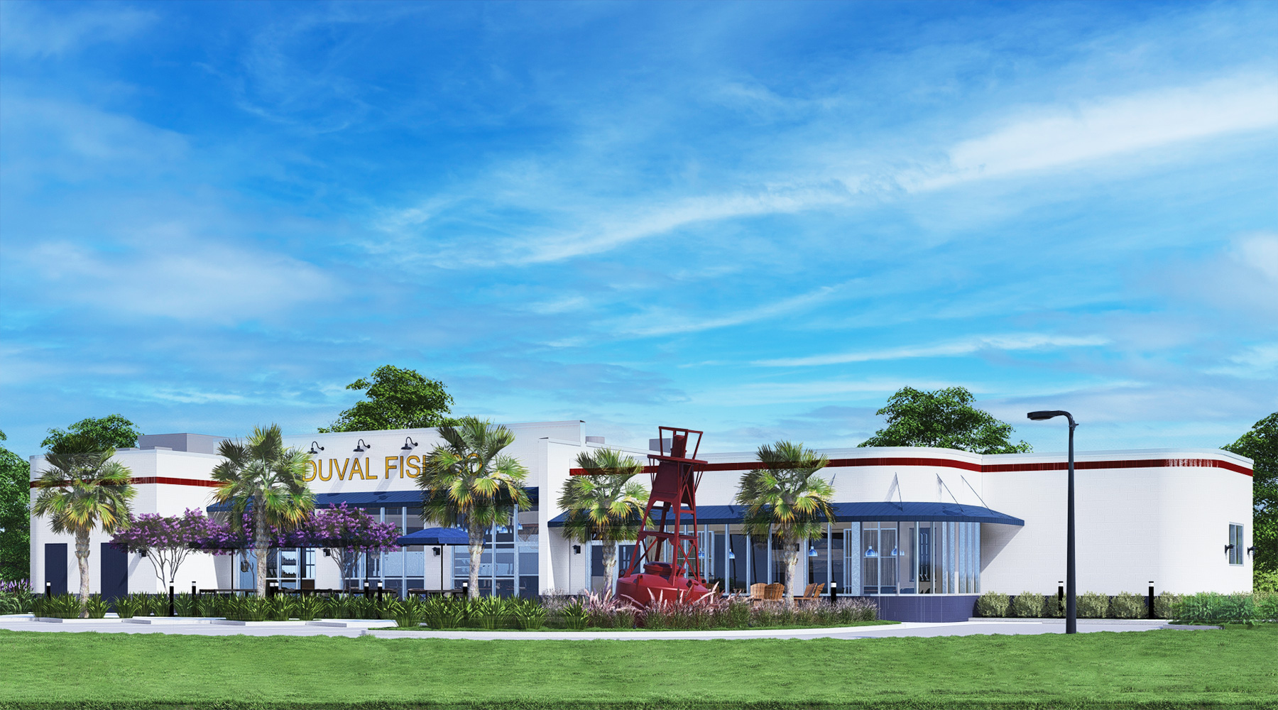 A rendering from Dasher Hurst provides an idea of what the Duval Fish Company will look like once completed.
