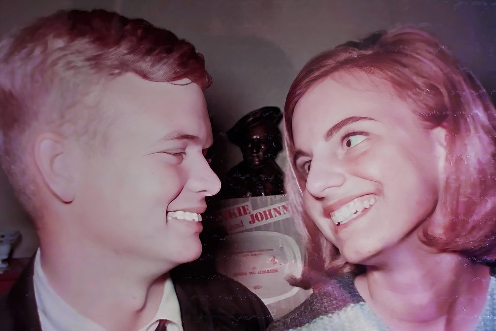 Best friends Kathy and Jerry in 1965 during their junior year of Bishop Kenny High School.