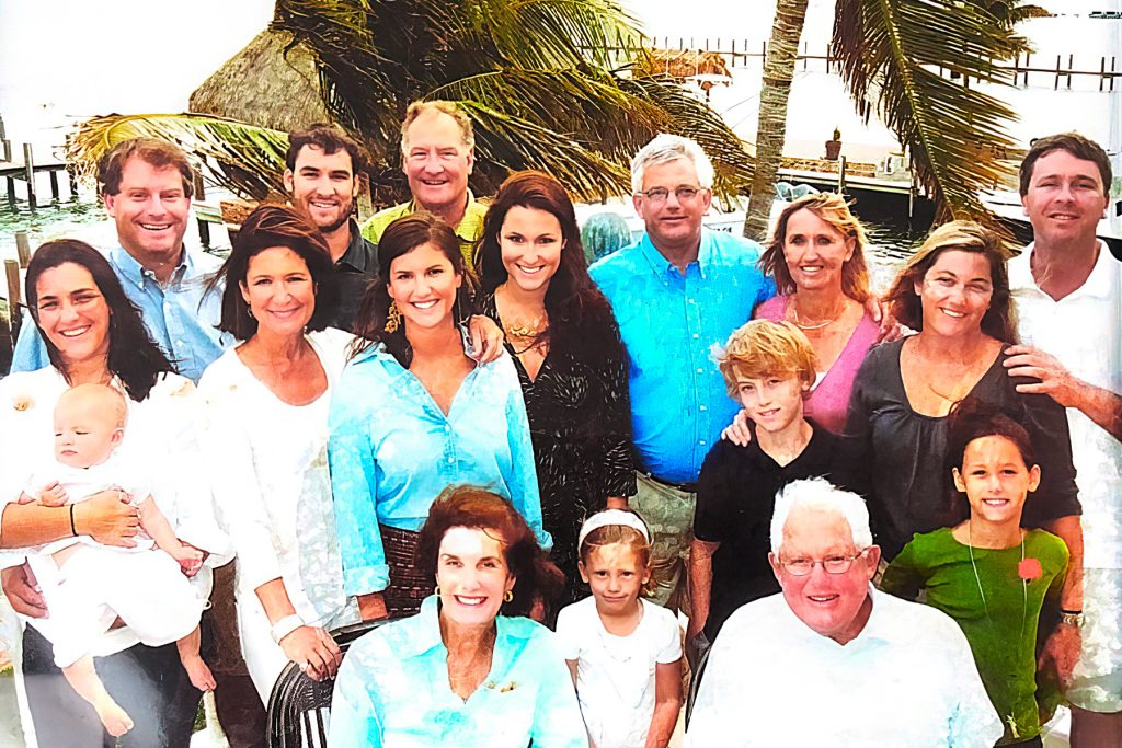 Margaret with her children, grandchildren and great-grandchildren.