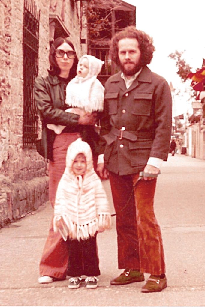 Hope and David with daughters Ellice and Kirsten in St. Augustine in 1975.