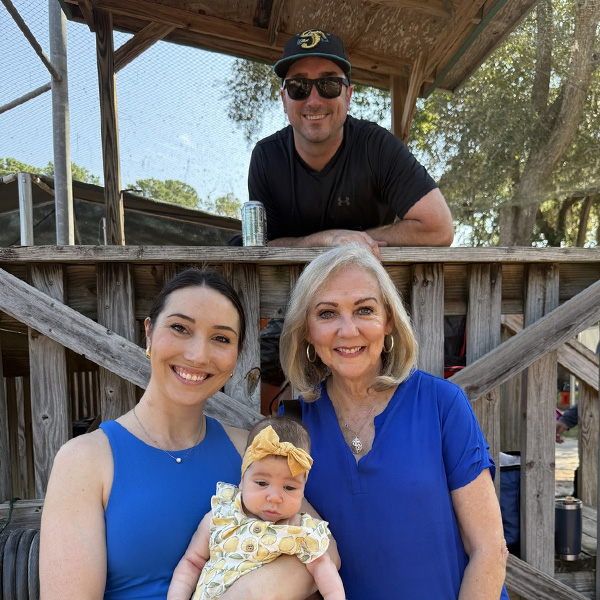 Bianca and David Paulk with Martha Paulk with baby Morgan