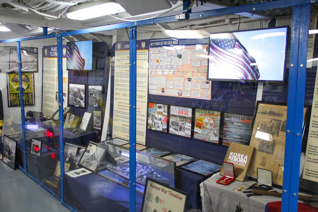 The USS Orleck Naval Museum has also benefitted from the progress of the Veterans Museum, as state and local funding for the online museum has been used to create multi-media exhibits aboard the Orleck.