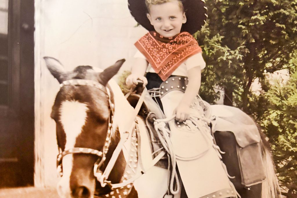 Ron on a pony as a boy
