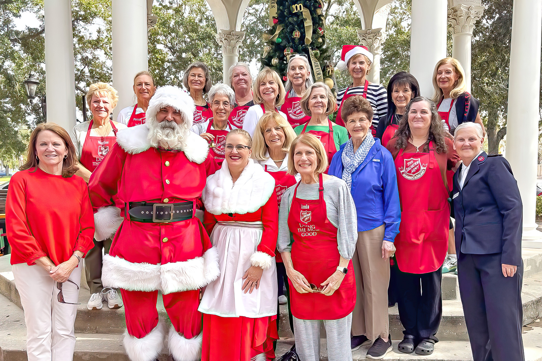 The Salvation Army Women’s Auxiliary of Jacksonville with Santa Claus