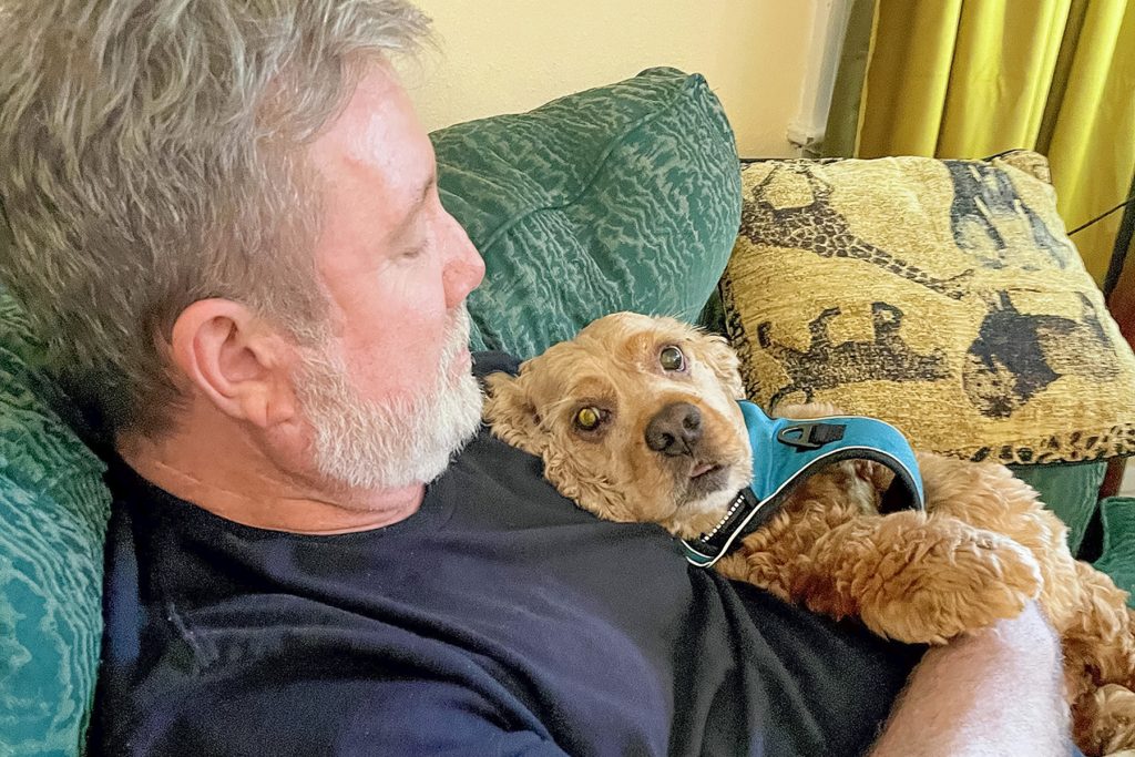 Todd Reese and his dog, Teddy