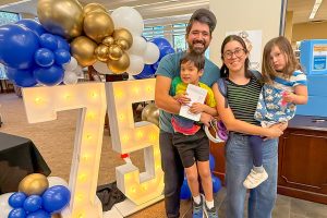Amanda and Alonso Antunez De Mayolo with Mateo and Lucia