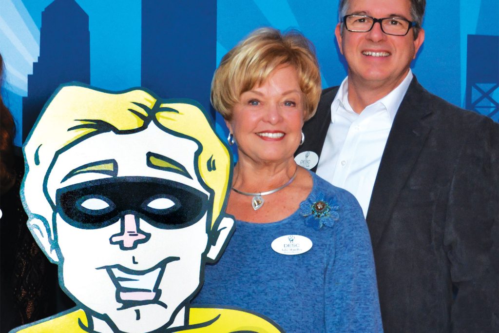 DESC Executive Director David Clark with Julie and Captain Underwear