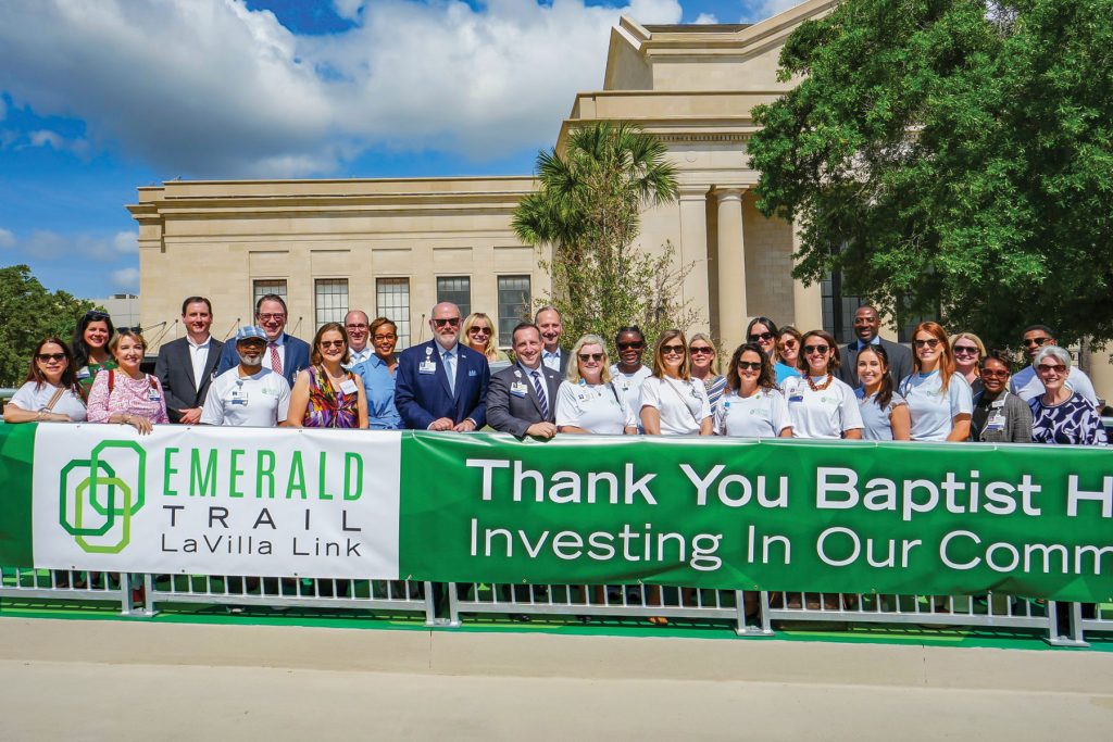 Matthew A. Zuino and the Baptist Health team at the May 2024 opening of the Emerald Trail’s LaVilla Link, in which Baptist Health invested in alignment with its mission to advance community health