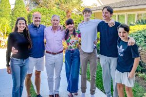 Pete and Sandy with their family.