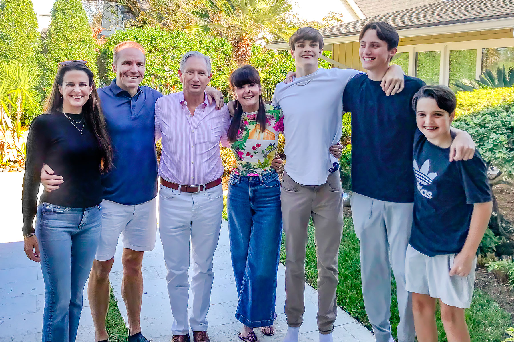 Pete and Sandy with their family.